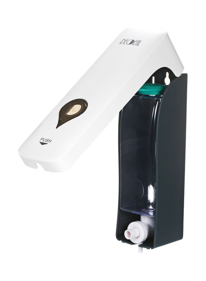 Decdeal Wall Mounted Manual Liquid Soap Dispenser White 22.80 x 7.80 x 8.50cm - Image 3