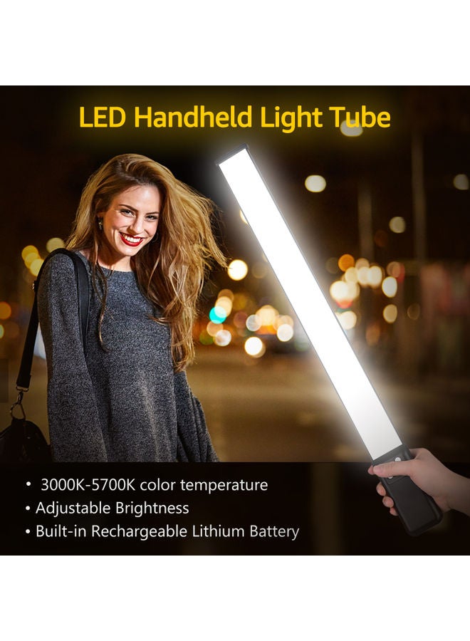 أنبوب إضاءة LED محمول باليد أسود/ فضي  - Image 3