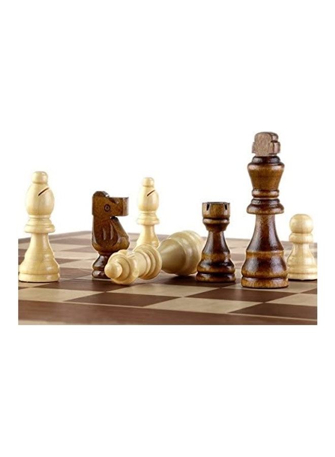 Magnetic Chess Game Board Set with Wooden Crafted Piece 15"X15" - Image 2