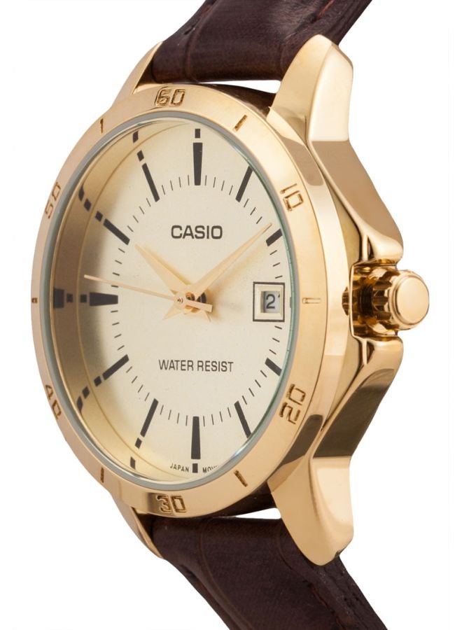 CASIO Women's Water Resistant Analog Watch LTP V004GL -7A - 40 mm - Brown - Image 4