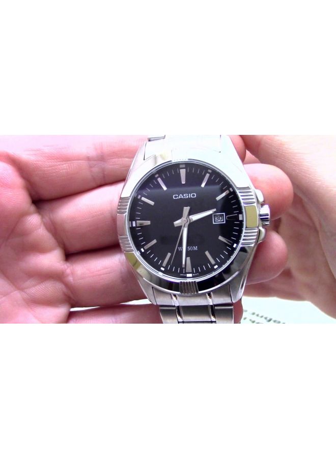 CASIO Men's Dress Water Resistant Analog Watch MTP -1308D-1B - 49 mm - Silver - Image 4