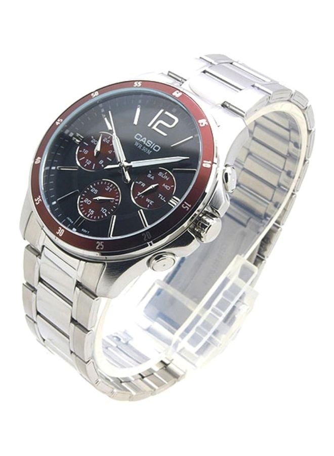 Men's Enticer Analog Watch MTP1374D-5A - 47 mm - Silver