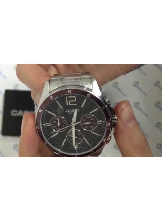 Men's Enticer Analog Watch MTP1374D-5A - 47 mm - Silver