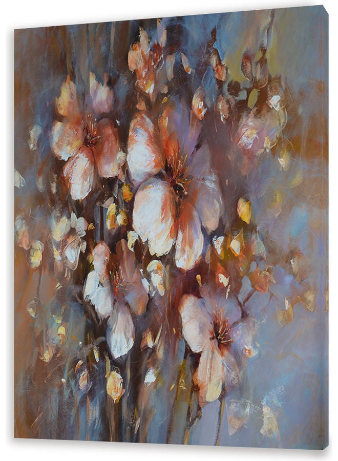 Flowers Themed Canvas Wall Art Multicolour M - Image 1