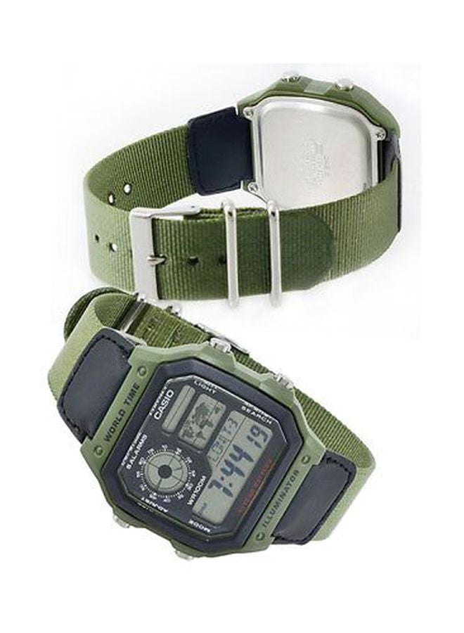 CASIO - Men's Youth Digital Watch AE-1200WHB-3B - 39 mm - Green/Black - Image 1