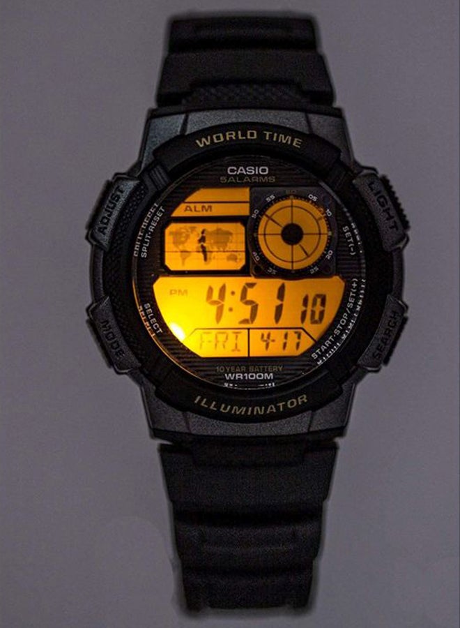 CASIO - Men's Youth Water Resistant Digital Watch AE-1000W-1AVDF  Black - Image 1
