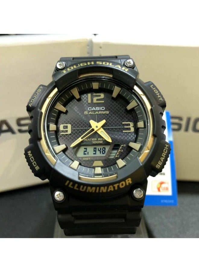 كاسيو ساعة يد رقمية وبعقارب وسوار من الراتينج طراز AQ-S810W-1A3 - قياس 47 مم - لون أسود للرجال - Image 5