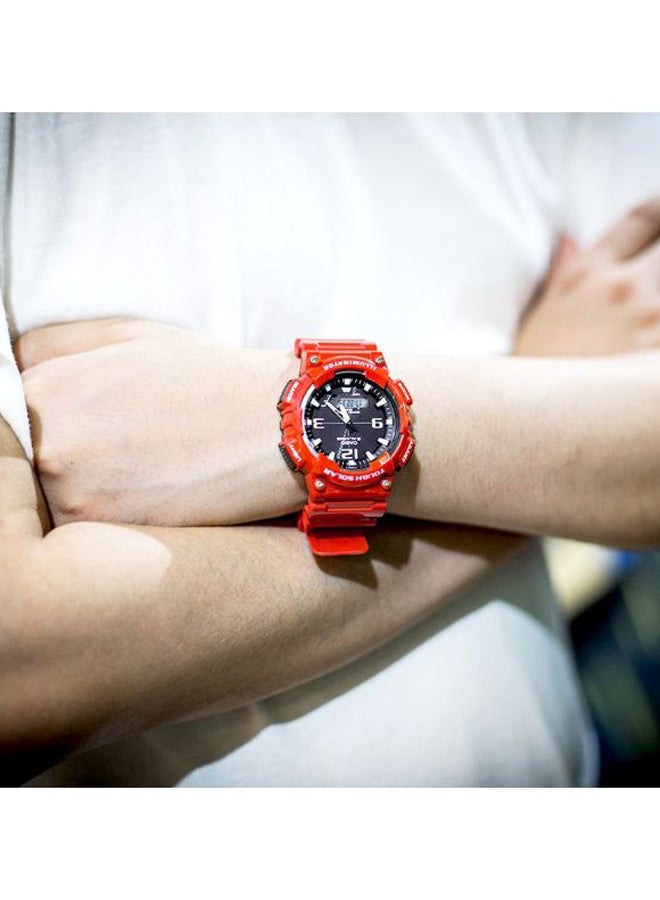CASIO - Men's Resin Analog & Digital Wrist Watch AQ-S810WC-4A - 47 mm - Red - Image 1