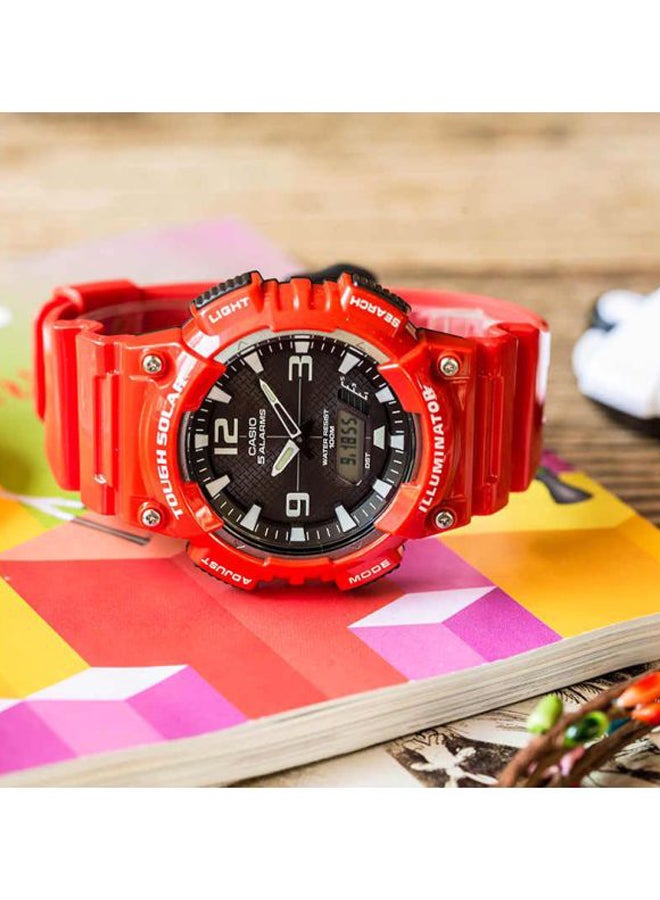 CASIO - Men's Resin Analog & Digital Wrist Watch AQ-S810WC-4A - 47 mm - Red - Image 1