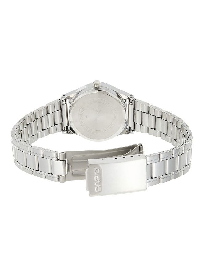 كاسيو ساعة يد رسمية بعقارب طراز LTP-V006D-1B - قياس 30 مم - لون فضي للنساء - Image 4