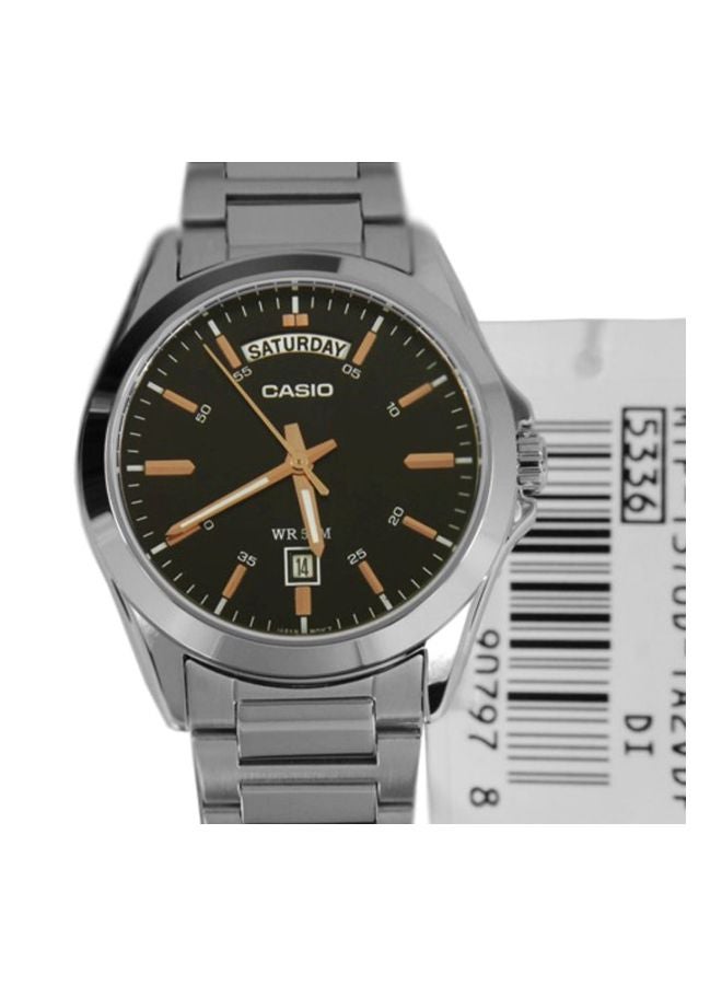 CASIO Men's Enticer Analog Watch MTP-1370D-1A2 - 45 mm - Silver - Image 5