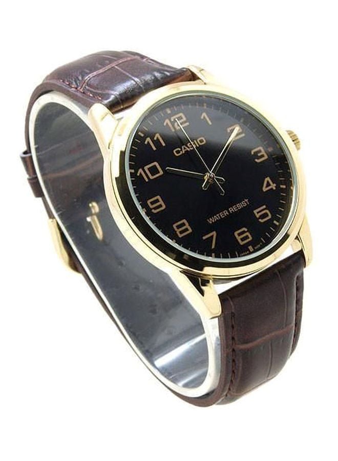 CASIO - Men's Dress Analog Watch MTP-V001GL-1B - 45 mm - Brown - Image 1