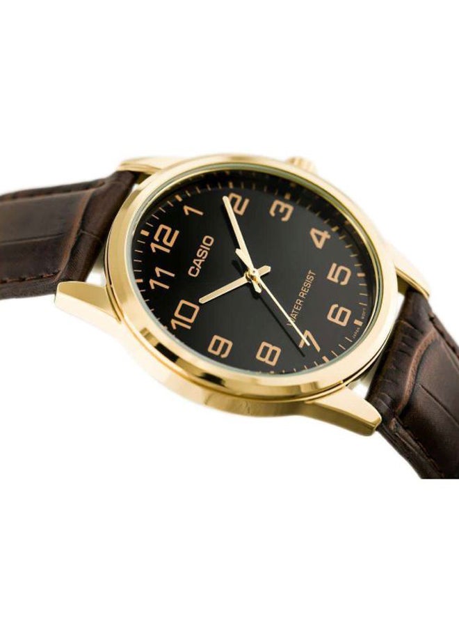 CASIO - Men's Dress Analog Watch MTP-V001GL-1B - 45 mm - Brown - Image 1