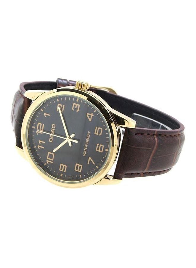 CASIO - Men's Dress Analog Watch MTP-V001GL-1B - 45 mm - Brown - Image 1