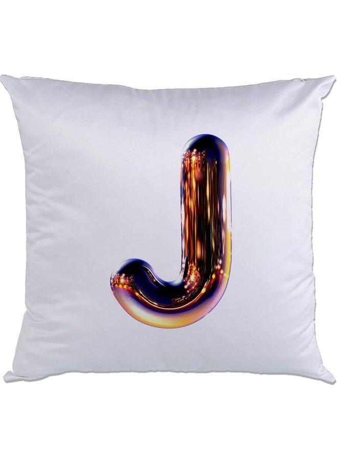 إمبريس وسادة ديكور نايت كروم بطبعة حرف J polyester متعدد الألوان 40 x 40سم
