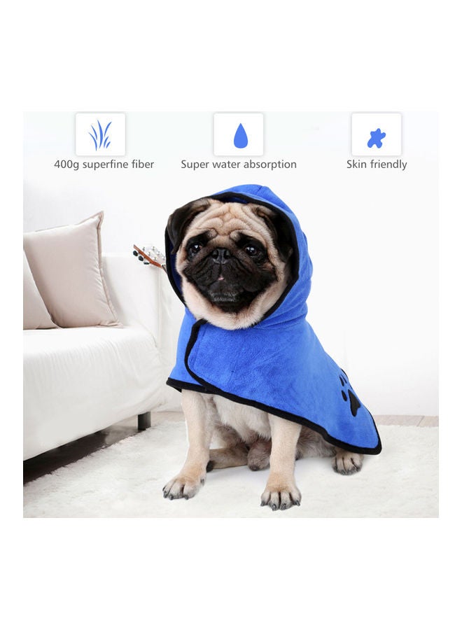 Dog Bath Towel With Hood Belt Blue 27x4x20cm - Image 3