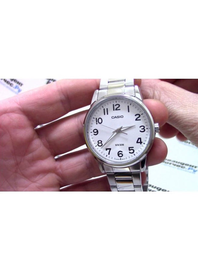 كاسيو ساعة يد بعقارب إنتيسر طراز LTP-1303D-7B - قياس 30 مم - لون فضي للنساء - Image 5