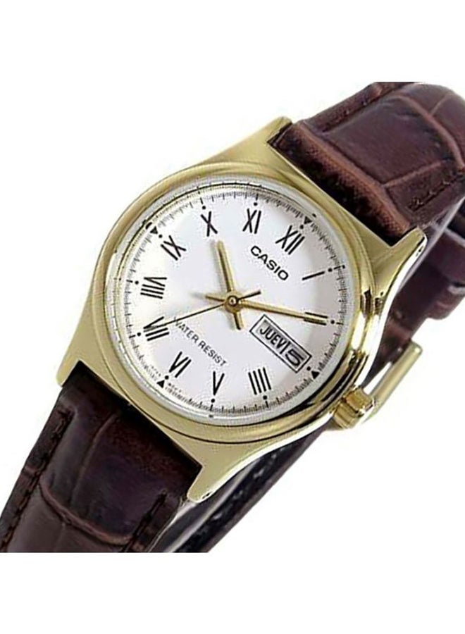 كاسيو ساعة يد رسمية بعقارب طراز LTP-V006GL-7B - مقاس 25 مم - لون بني للنساء - Image 5