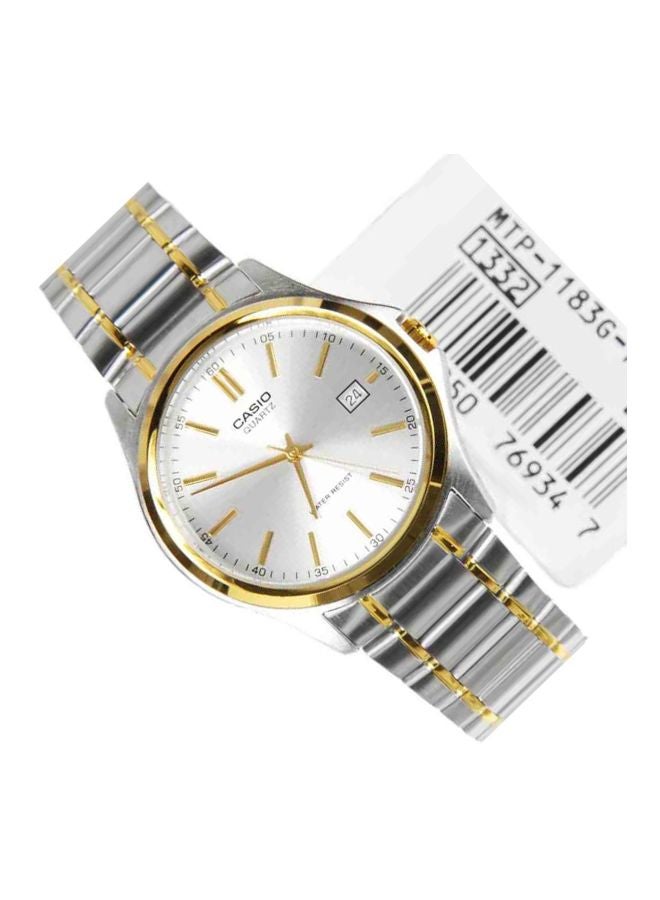 CASIO Men's Enticer Analog Watch MTP-1183G-7A - 42 mm - Silver/Gold - Image 4