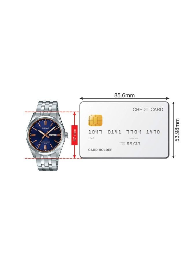 CASIO - Men's Enticer Analog Watch MTP-1335D-2A - 44 mm - Silver - Image 1