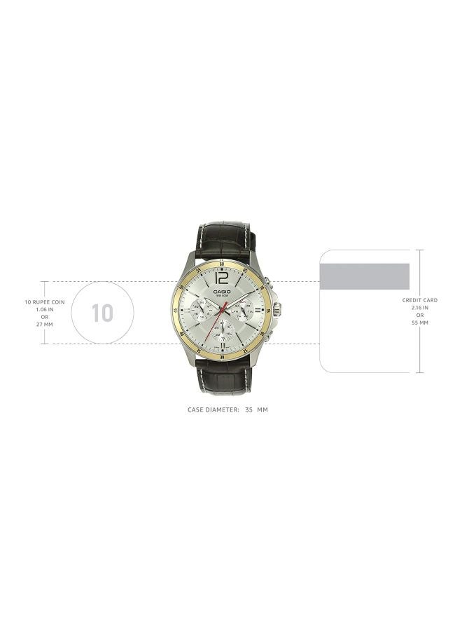 CASIO - Men's Enticer Chronograph Watch MTP-1374L-7A - 44 mm - Brown - Image 1