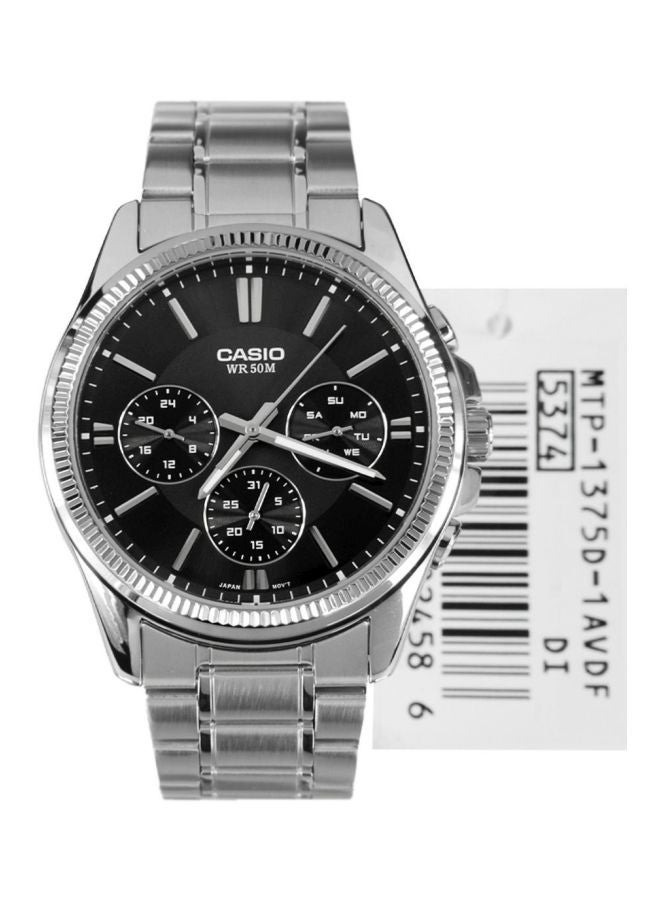 CASIO - Men's Water Resistant Chronograph Watch MTP-1375D-1A - 42 mm - Silver - Image 1