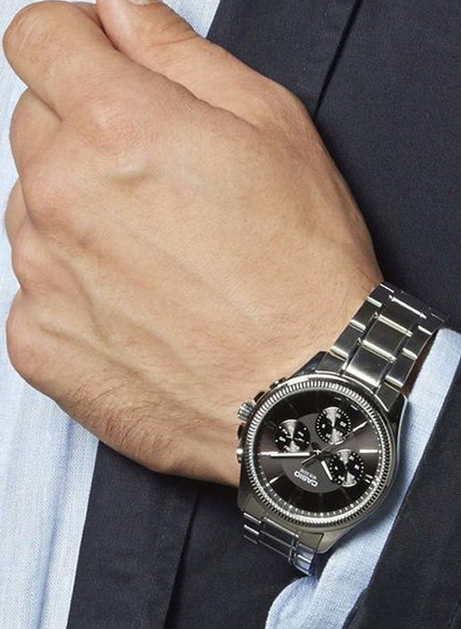 CASIO - Men's Water Resistant Chronograph Watch MTP-1375D-1A - 42 mm - Silver - Image 1