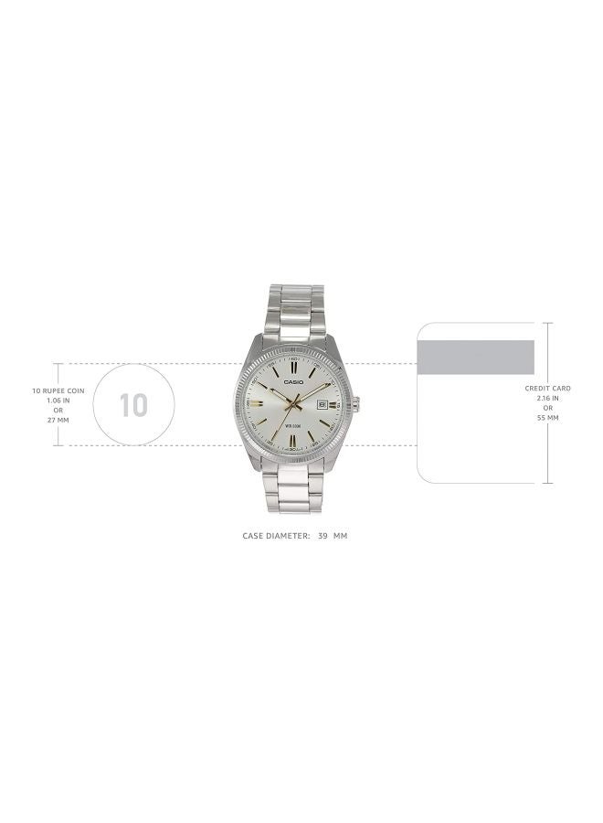 Men's Enticer Analog Watch MTP-1302D-7A1V - 44 mm - Silver