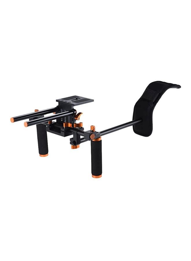ANDOER DSLR Camera Camcorder Shoulder Rig Handheld Stabilizer Black/Orange  - Image 5