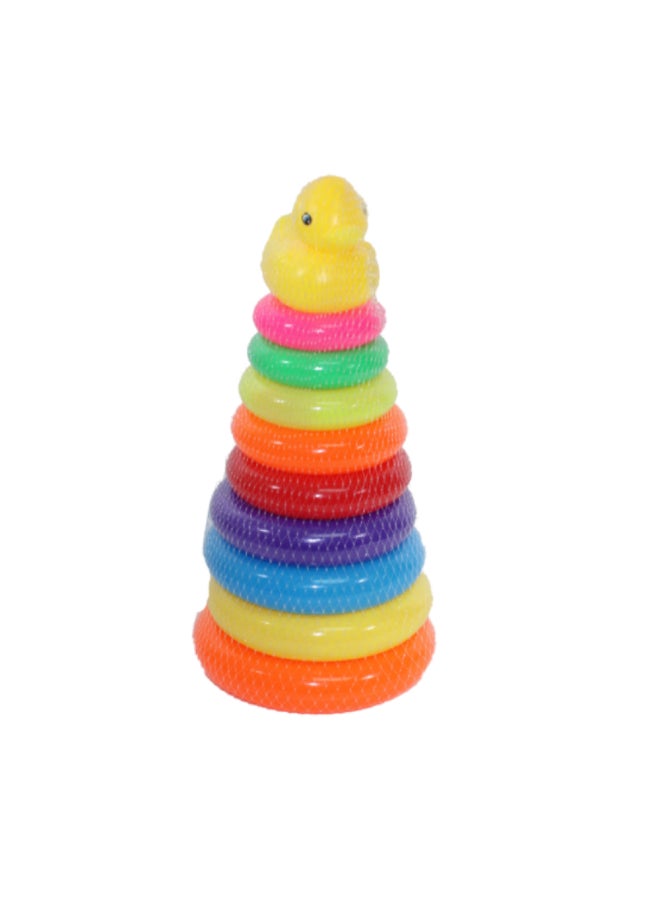 لعبة تكديس بألوان قوس قزح