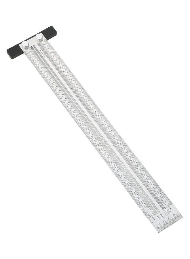 Stainless Steel Marking Line Ruler T-shaped White  - Image 1