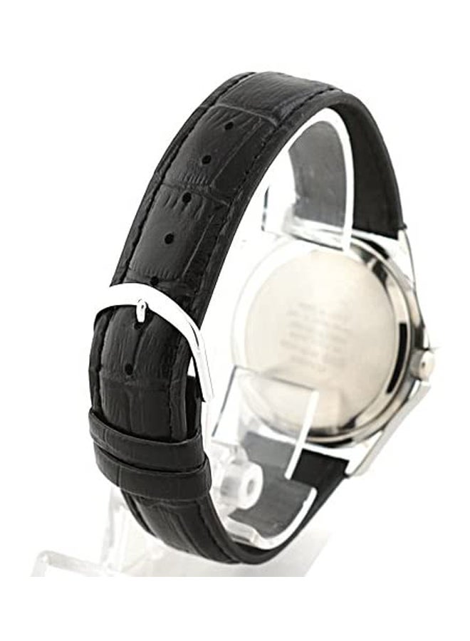 CASIO - Men's Leather Analog Wrist Watch MTP1183E7ADF - 40 mm - Black - Image 1