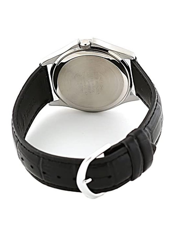 CASIO - Men's Leather Analog Wrist Watch MTP1183E7ADF - 40 mm - Black - Image 1