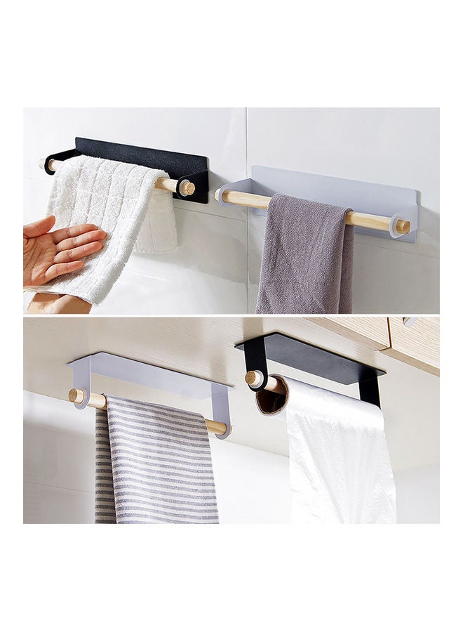 Self-adhesive Single Pole Towel Holder White 26.00 x 6.00 x 6.50cm - Image 4