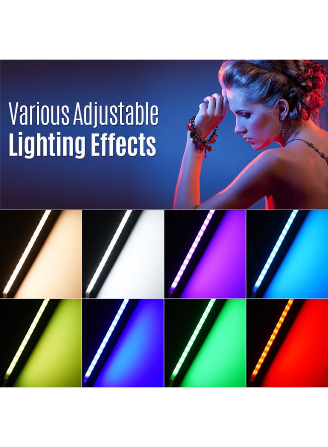 أنبوب إضاءة LED محمول باليد أسود/أبيض  - Image 5