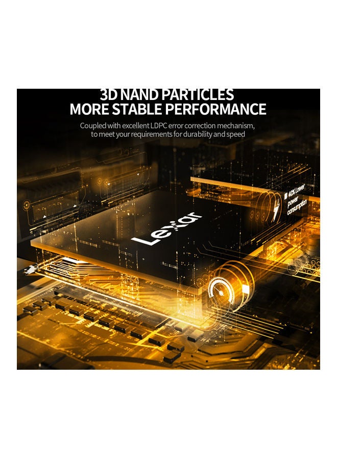 ليكسار - محرك أقراص SSD احترافي NM700 بمنفذ PCIe NVMe أسود/ أصفر/ أبيض - Image 1