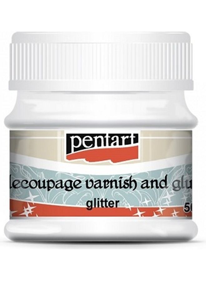 Decoupage Varnish and Glue Glitter Clear