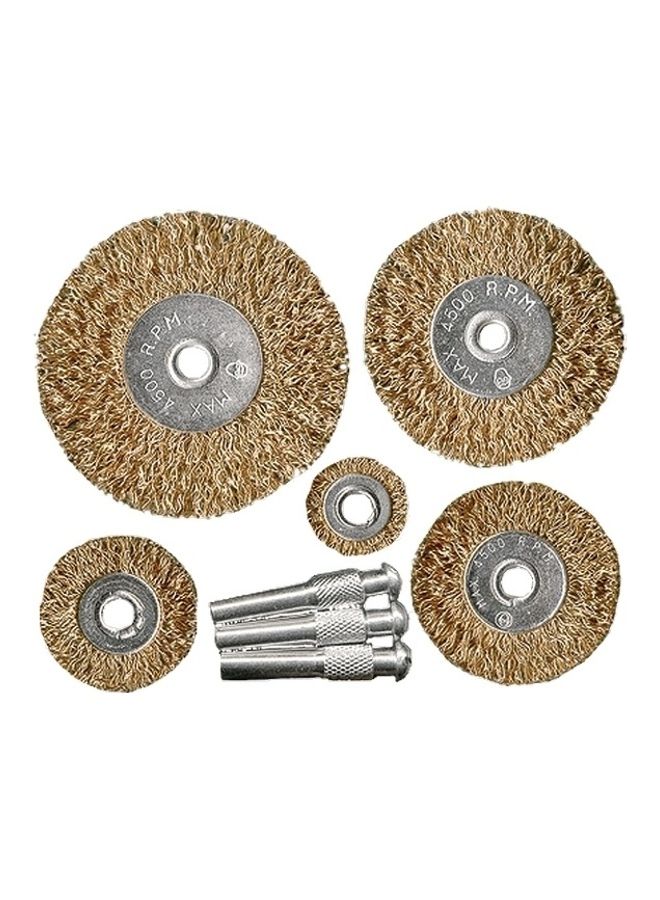 MTX 5-Piece Drill Brush With Pin Set Brown/Silver