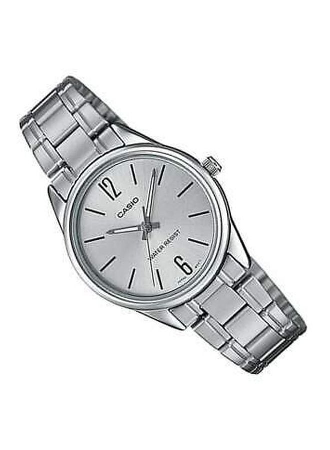 كاسيو ساعة يد بعقارب مقاومة للماء بسوار من الإستانلس ستيل من سلسلة دريس طراز MTP-V005D-7B - مقاس 28 مم - لون فضي للرجال - Image 4