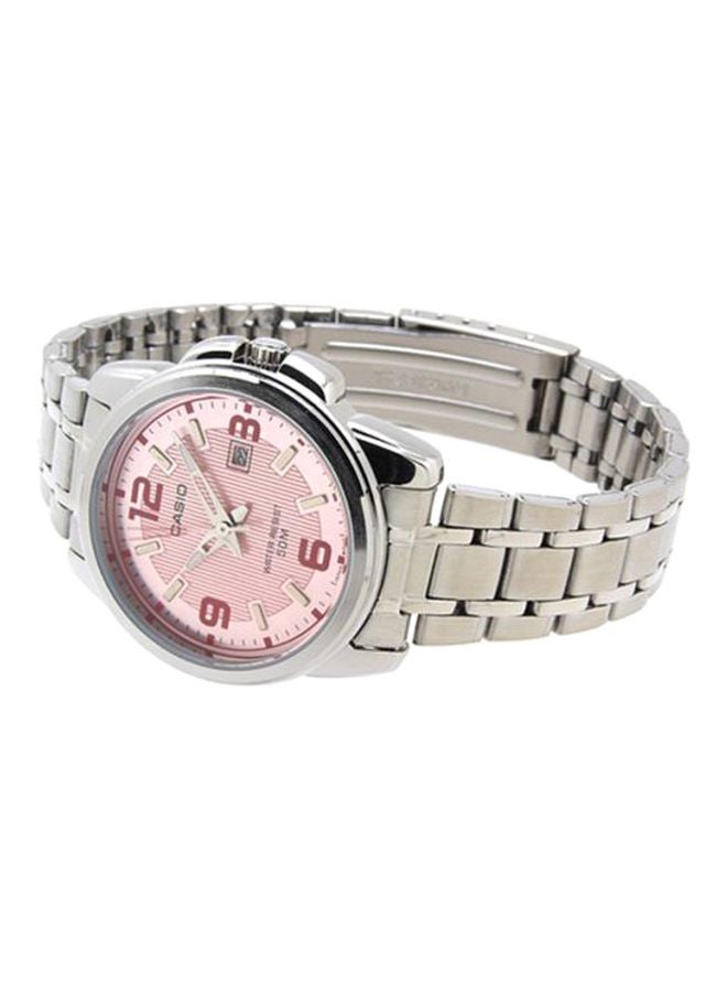 كاسيو ساعة يد إنتايسر بعقارب طراز LTP-1314D-5AV - 33 مم - فضي للنساء - Image 5