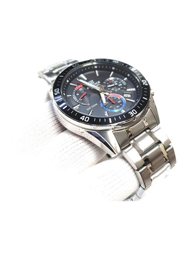 كاسيو ساعة يد إديفيس كرونوغراف طراز EFR-552D-1A3VUDF - قياس 47 مم - لون فضي للرجال - Image 4