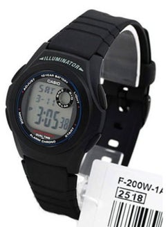 CASIO Boys' Boys' Water Resistant Digital Watch F-200W-1ADF - 44 mm - Black  - Image 3