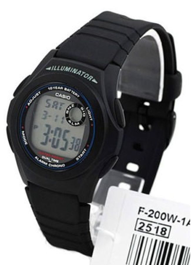 CASIO Boys' Boys' Water Resistant Digital Watch F-200W-1ADF - 44 mm - Black  - Image 3