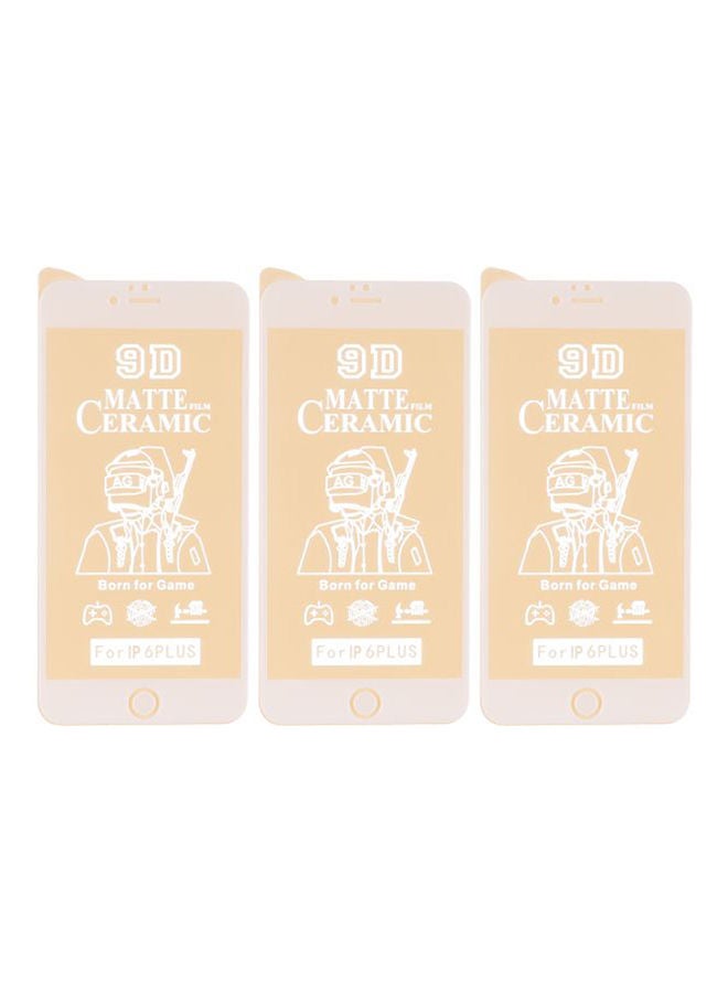 Dragon Ceramic Antifingerprint Screen Protector For Iphone 6 Plus Pack Of 3 White 