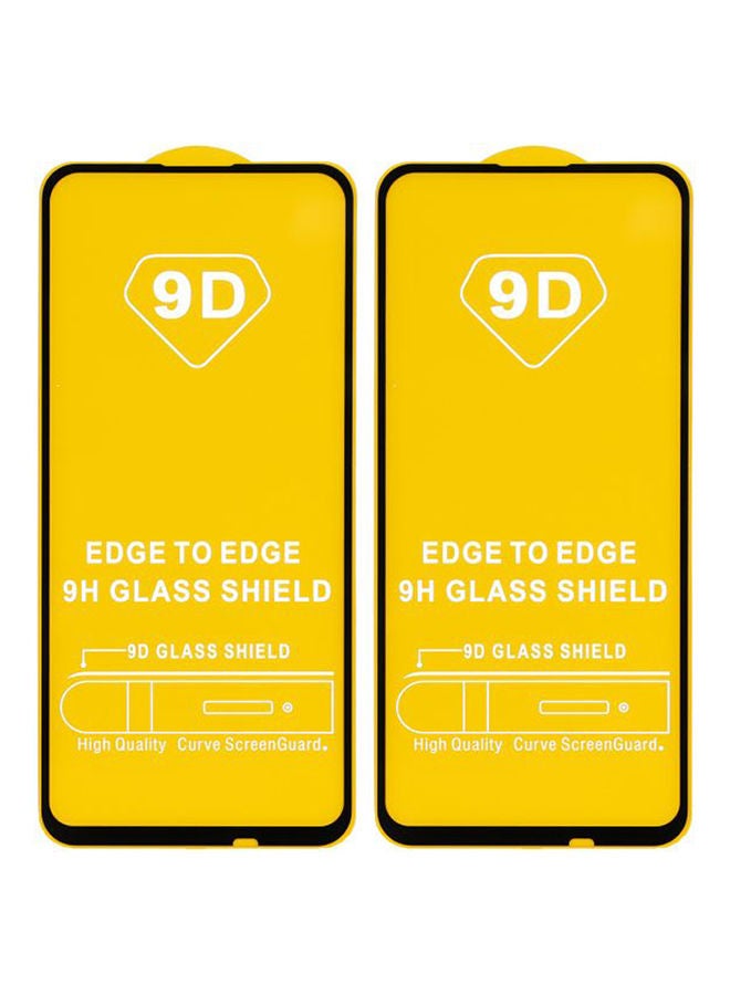 دراجون لاصقة حماية للشاشة من الزجاج بإطار أسود لهاتف هواوي Y7P أسود/شفاف - Image 1