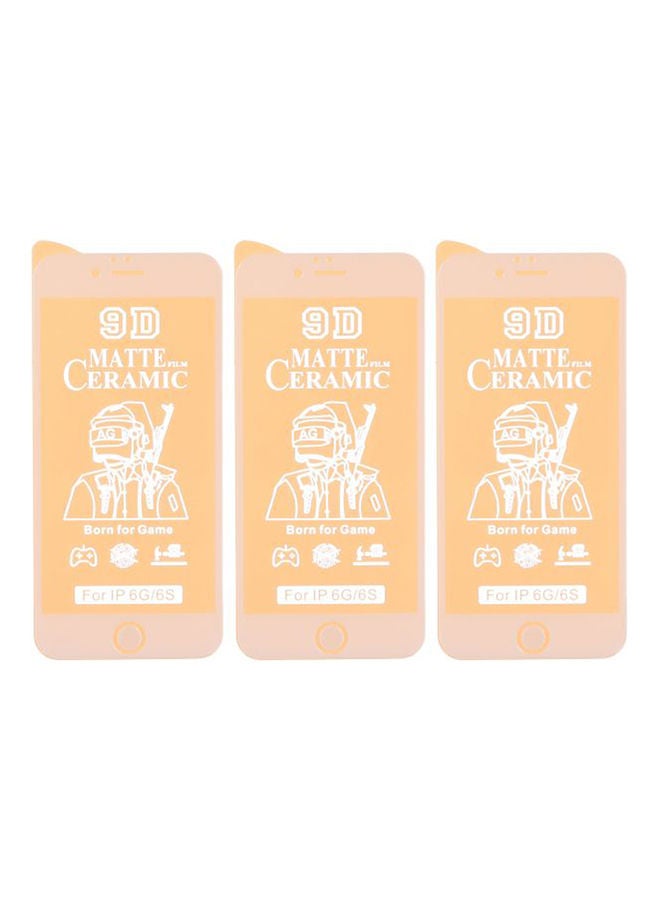 Dragon Ceramic Antifingerprint Screen Protector For Iphone 6 Pack Of 3 White 