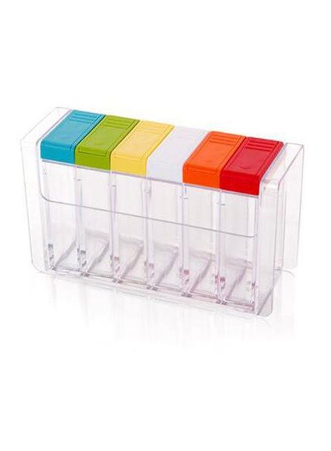 Rectangle Spices Set 6 Pieces - Transparent Multicolour 17X8.2X11.4cm