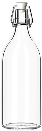 Bottle With Stopper Glass Clear - Image 2