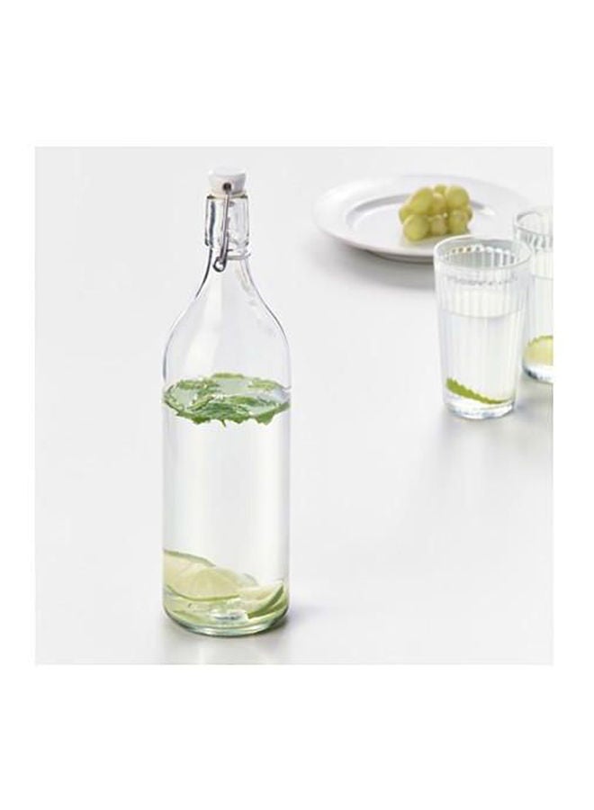 Bottle With Stopper Glass Clear - Image 1