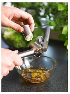 Generic Koncis Garlic Press, Stainless Steel Silver 16cm  - Image 2